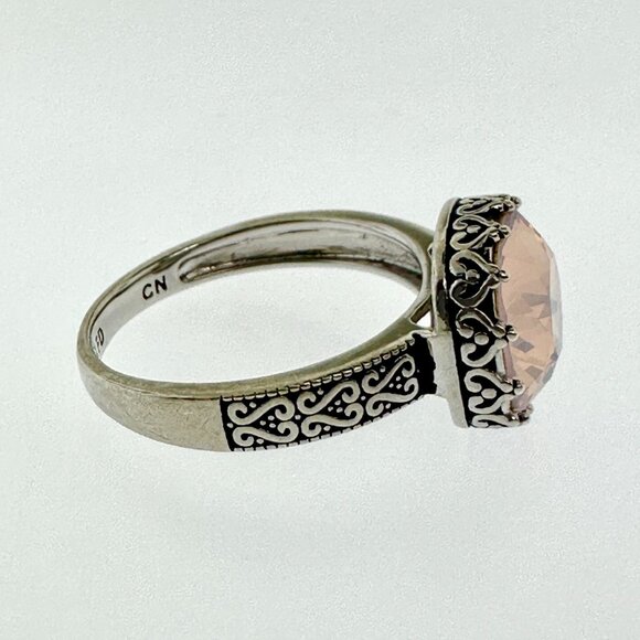 925 Sterling Silver Pink Quartz Ring - Size 8.25 - Picture 6 of 11